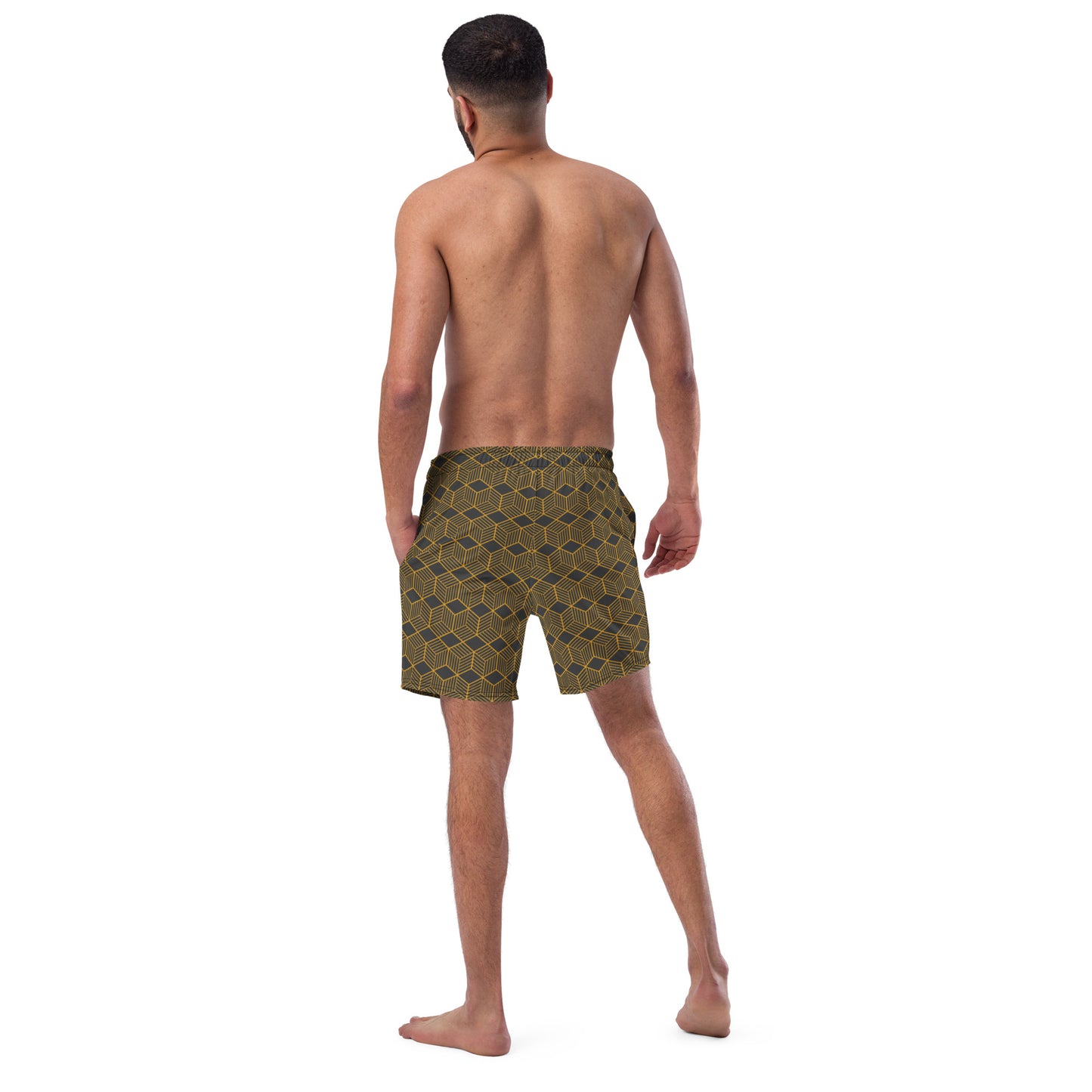 Men's Geometric Design Swim Trunks