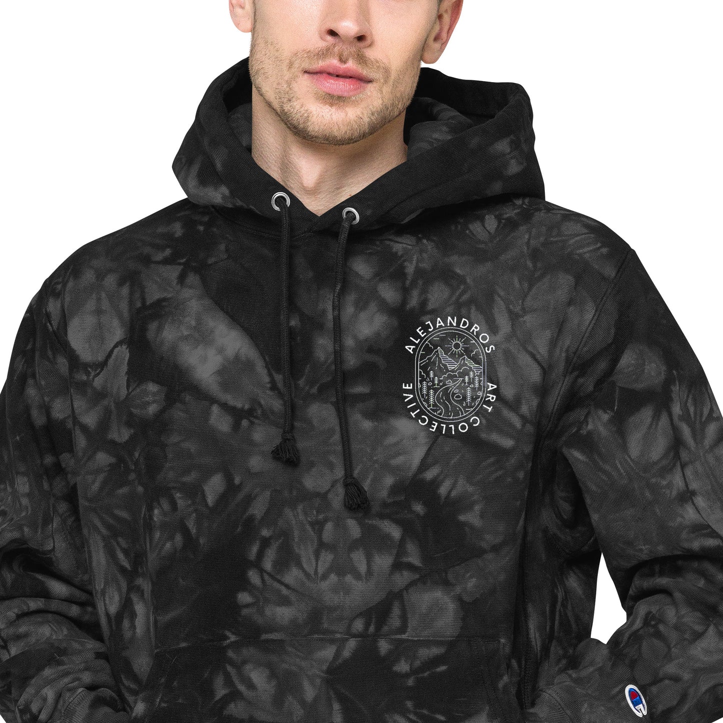 Alejandro's Art Collective x Champion tie-dye hoodie