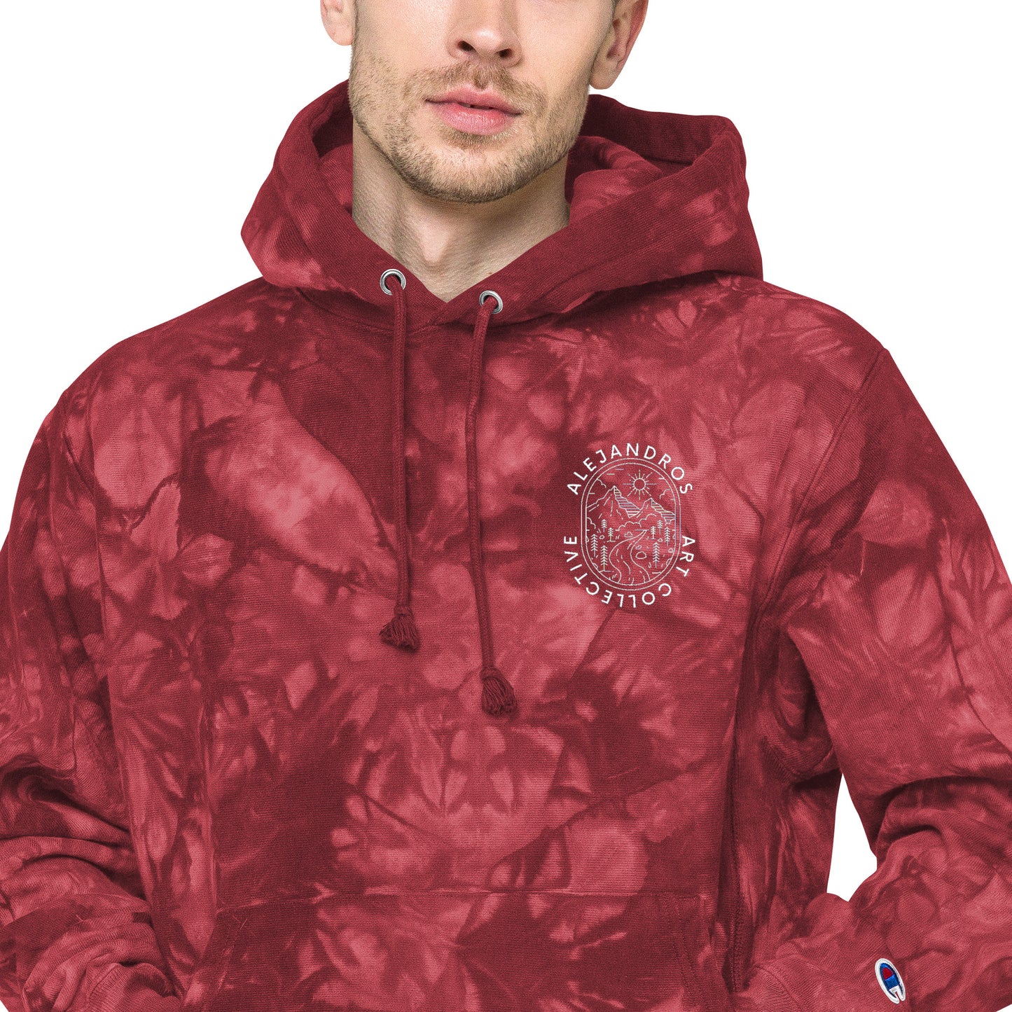 Alejandro's Art Collective x Champion tie-dye hoodie