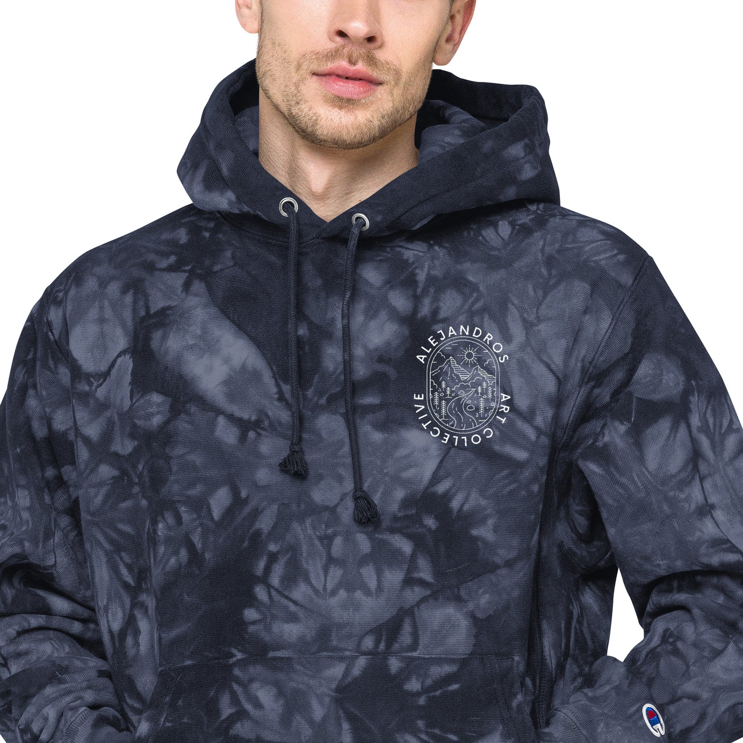 Alejandro's Art Collective x Champion tie-dye hoodie
